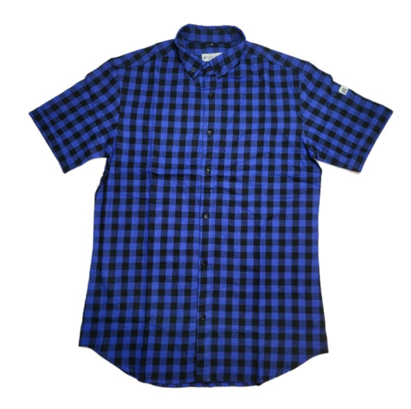 BLue Checker short sleeve