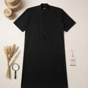 artisan black short sleeve juba
