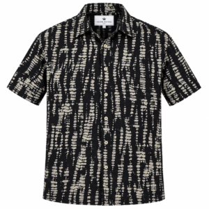 Black & Stone Vertical Dash Print