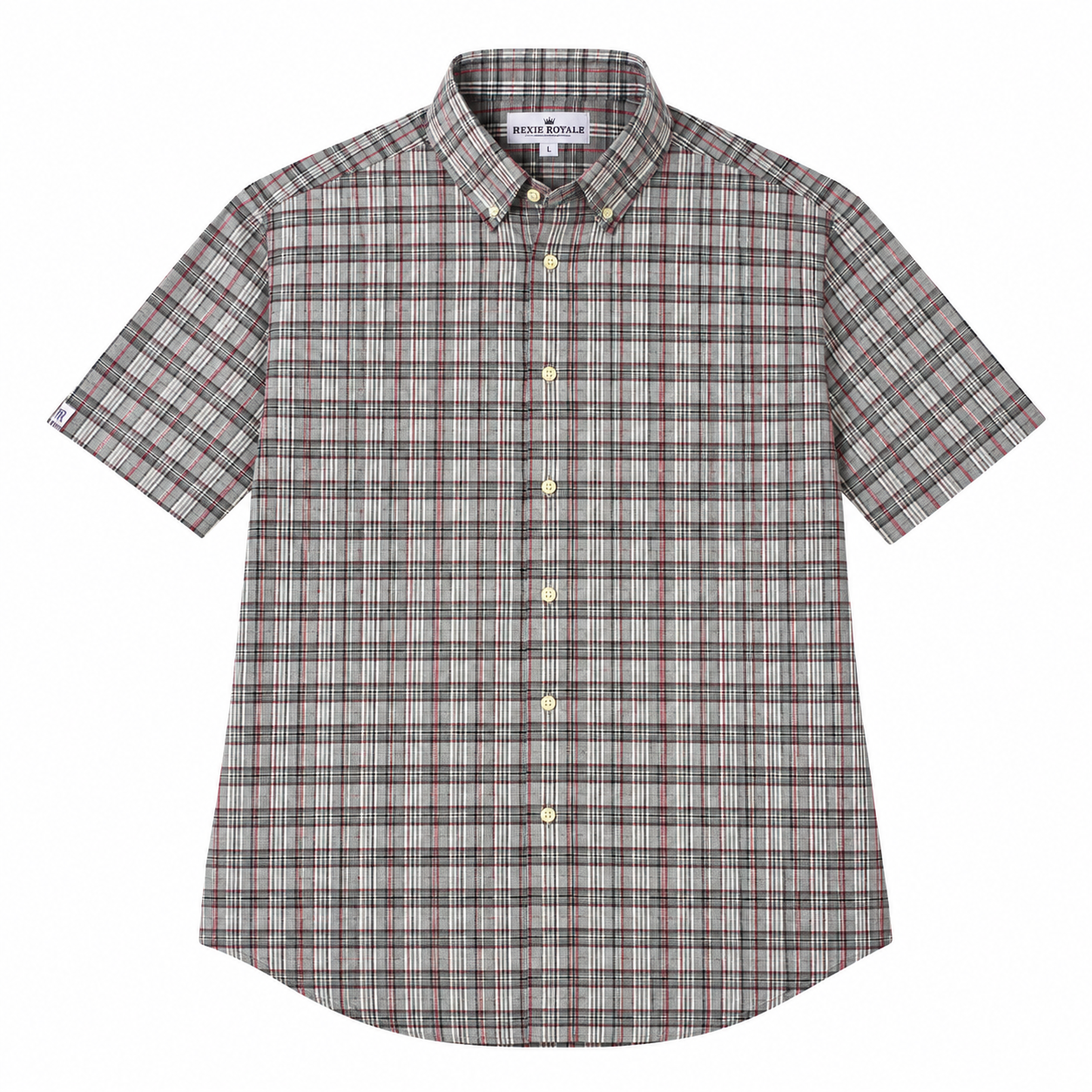 chatgpt image sep 6, 2026, 08 18 28 pm Rexie Royal Grey & Red Micro-Plaid